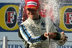 Images Dated 22nd April 2006: GP2 Series: Gianmaria Bruni Trident Racing on the podium