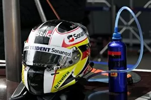 Images Dated 9th May 2009: GP2 Series: The helmet of Ricardo Teixeira Trident Racing
