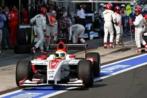 Images Dated 6th May 2006: GP2 Series: Lewis Hamilton ART Grand Prix makes a pit stop