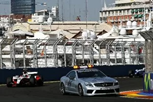 GP2 Series: Nico Hulkenberg ART Grand Prix leads behind the Safety Car