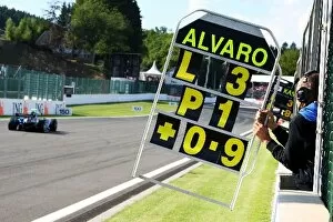 GP2 Series: Pit board for race winner Alvaro Parente Ocean Racing Technology