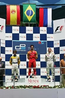 Images Dated 7th June 2009: GP2 Series: The podium: Javier Villa Super Nova Racing, second; Lucas di Grassi Fat Burner Racing