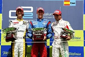 GP2 Series: The podium: Romain Grosjean Renault Third Driver, second; Edoardo Mortara Telmex Arden International