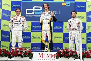 Images Dated 9th May 2009: GP2 Series: The podium: Vitaly Petrov Barwa Campos Team, second; Romain Grosjean Barwa Campos Team