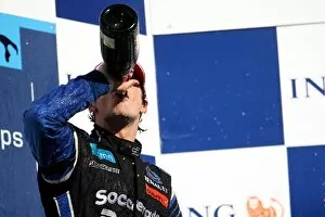 GP2 Series: Race winner Alvaro Parente Ocean Racing Technology celebrates on the podium