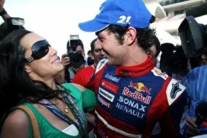 Images Dated 12th May 2007: GP2 Series: Race winner Bruno Senna Arden International with his sister Bianca