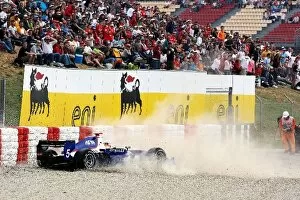GP2 Series: Roldan Rodriguez Piquet GP crashes out of the race