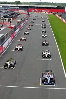 Images Dated 7th July 2007: GP2 Series: The start of the race: GP2 Series, Rd 5, Race 1, Silverstone, England