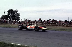 Images Dated 25th August 2022: Graham Hill, Lotus 49B (2nd place) US Grand Prix, Watkins Glen, USA