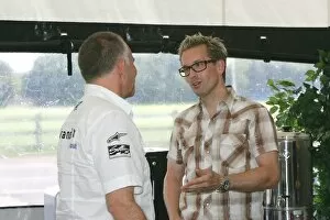 Images Dated 9th September 2009: Grand Prix Shootout: L-R: Peter Windsor Grand Prix Shootout Driver Development Manager with Kenny