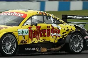 Images Dated 29th July 2003: The heavily damaged car of Laurent Aiello (FRA), Hasseroeder Abt-Audi TT-R