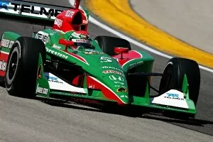 Images Dated 24th July 2004: Indy Racing League: Adrian Fernandez practices for the Menards AJ Foyt Indy 225