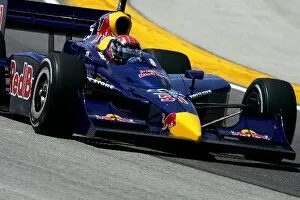 Images Dated 24th July 2004: Indy Racing League: Alex Barron practices for the Menards AJ Foyt Indy 225, The Milwaukee Mile