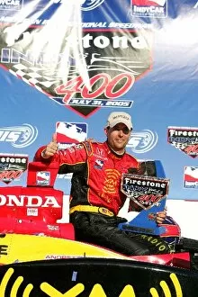 Images Dated 31st July 2005: Indy Racing League: Bryan Herta wins the Firestone Indy 400, Michigan International Speedway