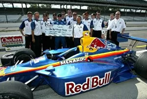 Indycar Collection: Indy Racing League: Buddy Rice and his Red Bull Cheever crew celebrate the pit stop competition