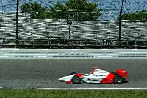 Images Dated 6th May 2002: Indy Racing League: Helio Castroneves Team Penske flashes by the new Safe Walls installed in all