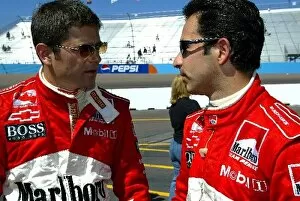Images Dated 18th March 2002: Indy Racing League: Marlboro Team Penske drivers, Gil de Ferran, left, and Helio Castroneves, right