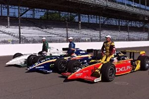 Pole Gallery: Indy Racing League: Front row, Pole sitter Scott Sharp, right, Greg Ray, centre, Robby Gordon