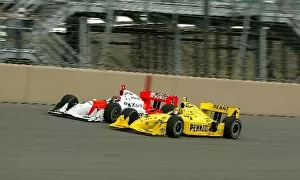 Images Dated 17th June 2002: Indy Racing League: Second placed Helio Castroneves Team Penske Dallara Chevrolet is passed down