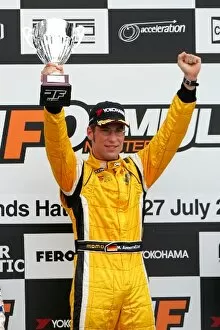 Images Dated 27th July 2008: International Formula Masters: Micahel Ammermuller Iris Project on the podium