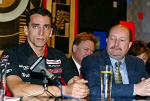 Images Dated 4th June 2003: Invest In Wilson Press Conference: Justin Wilson Minardi and Graham Jones Minardi Communications