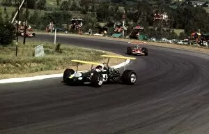 J. Brabham & J. Rindt South African Grand Prix, Kyalami, 27 Feb - 1 Mar 69 World LAT Photographic Tel