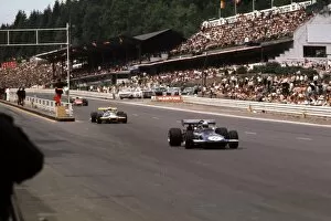 Images Dated 19th May 2014: Jackie Stewart & Jack Brabham: Belgian Grand Prix, Spa Francorchamps, 5-7 Jun 70