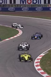 Images Dated 7th May 2000: Jarno Trulli leads Jenson Button