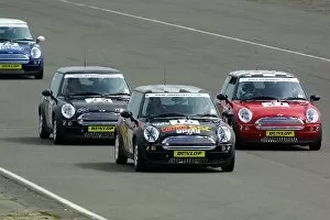 Images Dated 30th July 2002: John Cooper Challenge: Nick Smith Mini Cooper Club Sport, leads Arthur Forster Mini Cooper Club