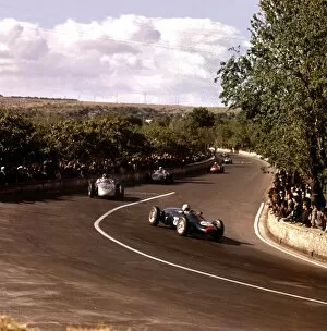 Images Dated 18th September 2013: John Surtees leads Dan Gurney: Syracuse Grand Prix, 1961