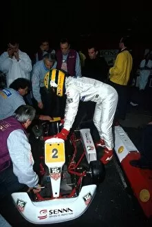 Images Dated 30th March 2004: Karting: For Ayrton Senna it would be his last competitive Karting race - the inaugural Elf