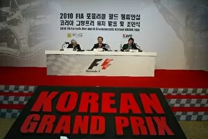 Images Dated 16th October 2006: Korean Grand Prix Press Conference: Bernie Ecclestone FOM President, Mr