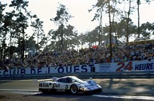 Circuit Du Sarthe Gallery: Le Mans 24 Hour Race: The race winning number 3 Silk Cut Jaguar XJR-12 of John Nielsen