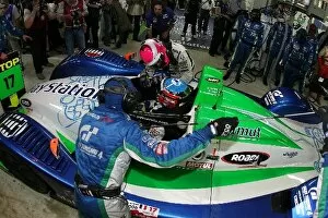 Images Dated 15th June 2006: Le Mans 24 Hours: Eric Helary Pescarolo Sport Pescarolo C60 Judd confers with Franck Montagny