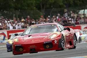 Images Dated 13th June 2009: Le Mans 24 Hours: Jaime Melo Jr / Mika Salo / Pierre Kaffer, Risi Competizione Ferrari F430 GT