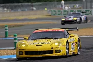 Images Dated 5th June 2006: Le Mans 24 Hours Test Day: Ron Fellows / Johnny O Connell / Max Papis Corvette Racing Corvette C6. R