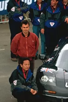 1995 Collection: Le Mans 24 Hours: Yannick Dalmas, background and Masanori Sekiya