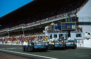 Images Dated 22nd August 2002: Le Mans: Emanuele Pirro crosses the line for an Audi 1-2-3: Le Mans 24 Hour Race - La Sarthe
