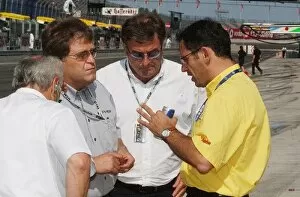 Images Dated 6th June 2003: From left to right: Hans Werner Aufrecht (GER), Team Chef HWA, ITR President