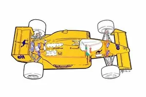 Mechanical Accessories Gallery: Lotus 100T 1988 detailed overview: MOTORSPORT IMAGES: Lotus 100T 1988 detailed overview