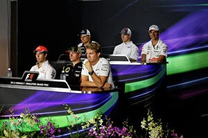 Images Dated 19th September 2013: Marina Bay Circuit, Singapore. 19th September 2013. The Drivers Press Conference with Valtteri
