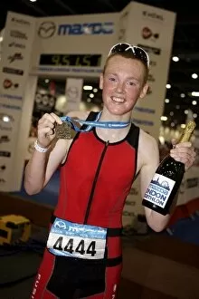 Images Dated 7th August 2009: Mazda London Triathlon: MotoGP 125cc rider Bradley Smith finished seventh in his age category with