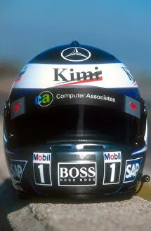 McLaren MP4-17 Launch. Barcelona, Spain. 17-20 January 2002. Kimi Raikkonens Crash Helmet World Copyright - LAT