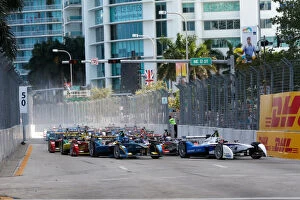 Images Dated 14th March 2015: Miami e-Prix Race 2015. Nicolas Prost (FRA) / E. dams Renault - Spark-Renault SRT_01E