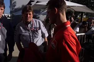 Images Dated 10th March 2000: Michael Schumacher meets Norbert Haug