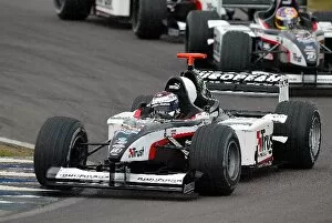 Images Dated 31st August 2003: Minardis Thunder at the Rock: Race winners Jos Verstappen, Minardi F1x2, and passenger Jay Kay