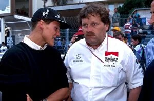Images Dated 15th February 2008: Monaco Formula Three: Michael Schumacher with Norbert Haug