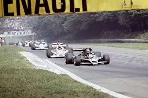 Images Dated 14th June 2004: Monza, Italy. September 1978: Ronnie Peterson leads Alan Jones