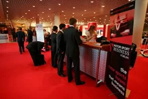 Business Gallery: Motorsport Business Forum: Reception desk at the Forum