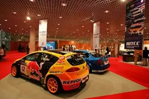 Images Dated 10th December 2008: Motorsport Business Forum: SEAT and Chevrolet World Touring Cars on display